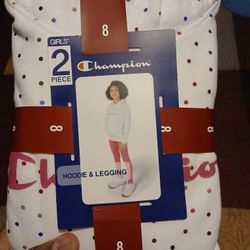GIRLS SIZE 8 CHAMPION HOODIE AND JOGGER 