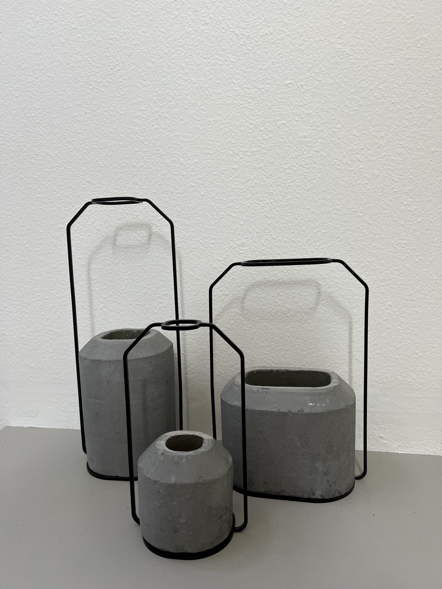 Concrete Vases Set Of 3