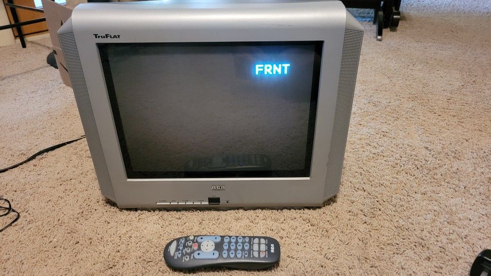 RCA Truflat Vintage Retro Gaming CRT Tube TV 14" w/Remote True Flat Works Great!
