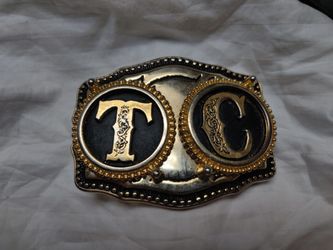Initials T C Belt Buckle