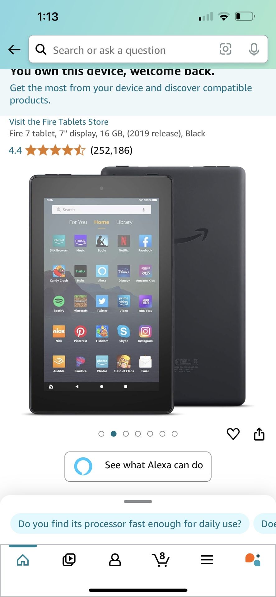 fire 7 With Alexa Tablet