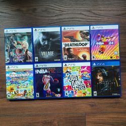 PS5 & PS4 8-Game Bundle – Resident Evil Village, DMC 5, NBA 2K24 & More!