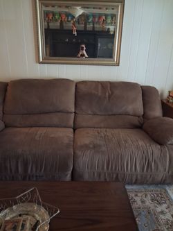 Used Suade Couch and Love Seat