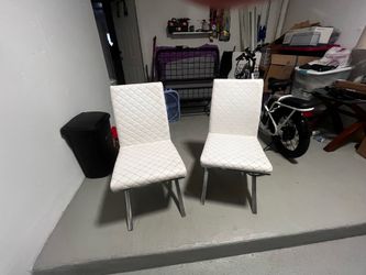 Dining leather (white) chairs