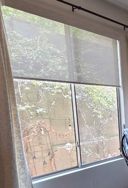 Hunter Douglas Designer Screen Roller Custom Clutch Bottom Up Monaco 5% 401 Desert Night (lt beige)  w 59 1/8" x L 70"