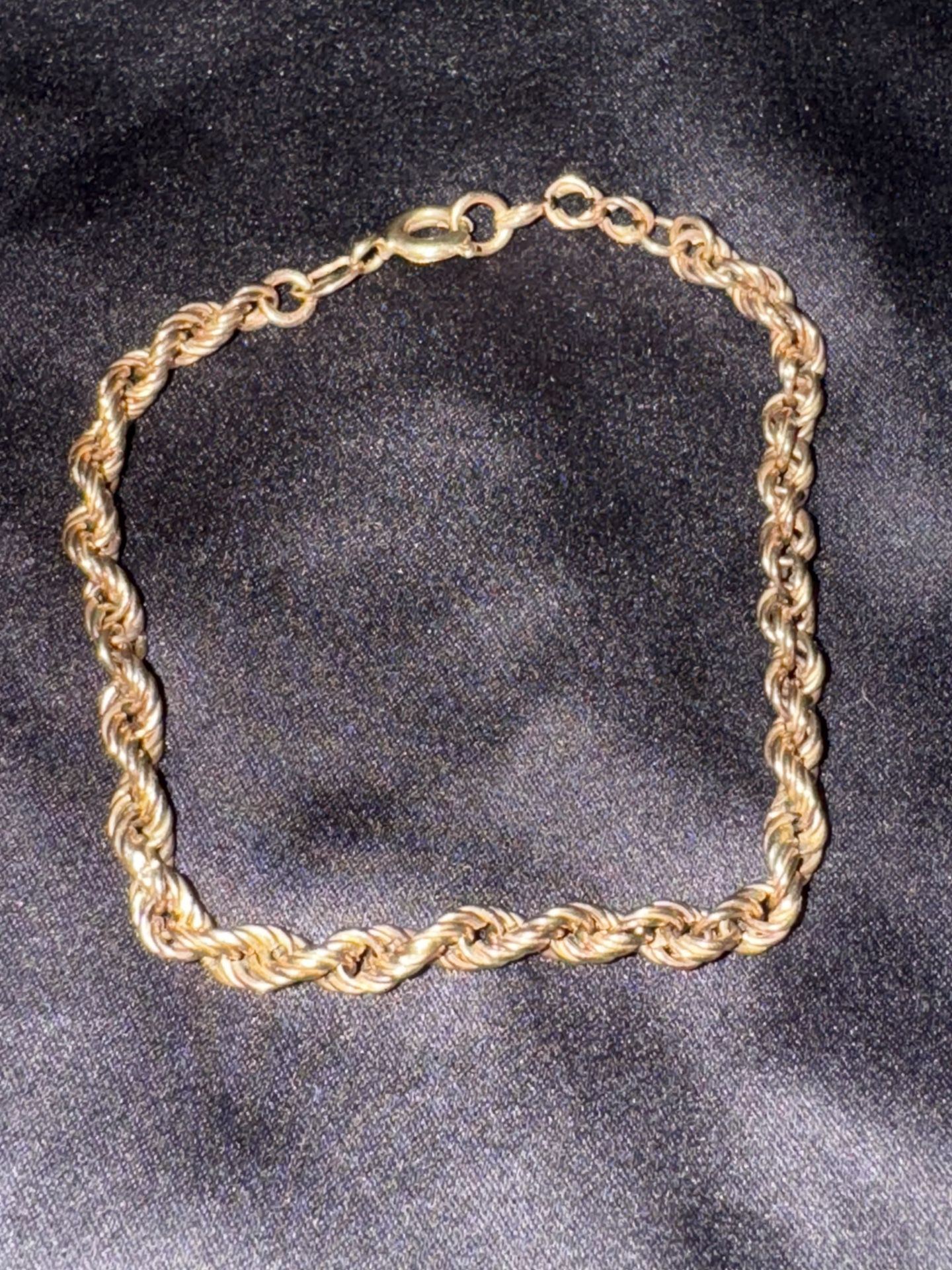14k Gold Rope Bracelet