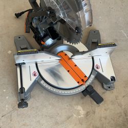 Ridgid 10 Inch Dual Bevel Miter Saw With LED Cut Like Line 
