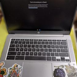 HP Chromebook Laptop In Silver 