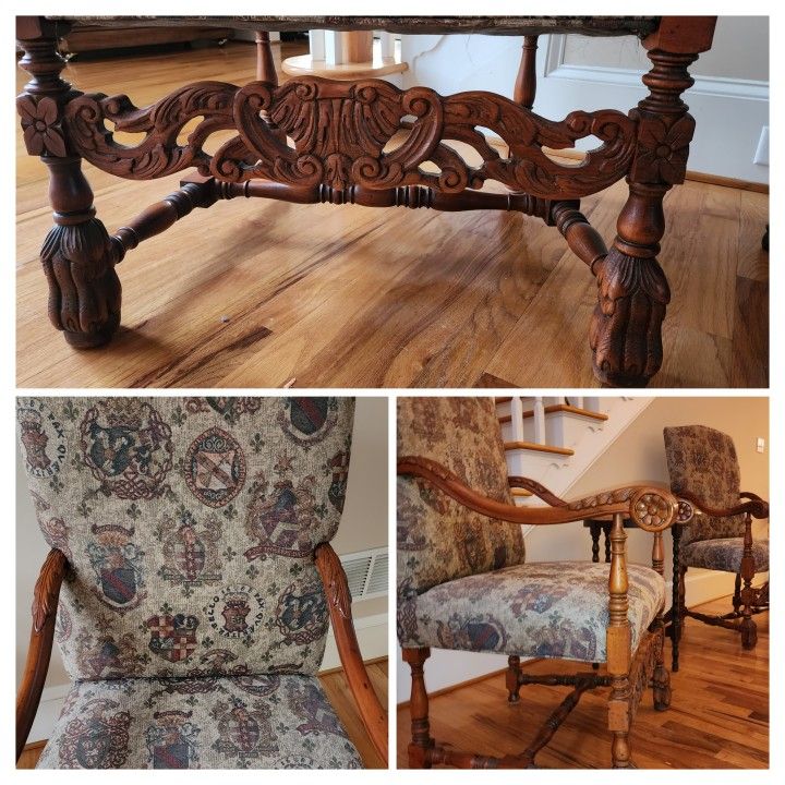 Grand Set of Handmade Vintage Chairs