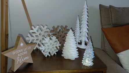 Home Decor Bundle – Mercury Glass Vases, LED Candles & Christmas Décor