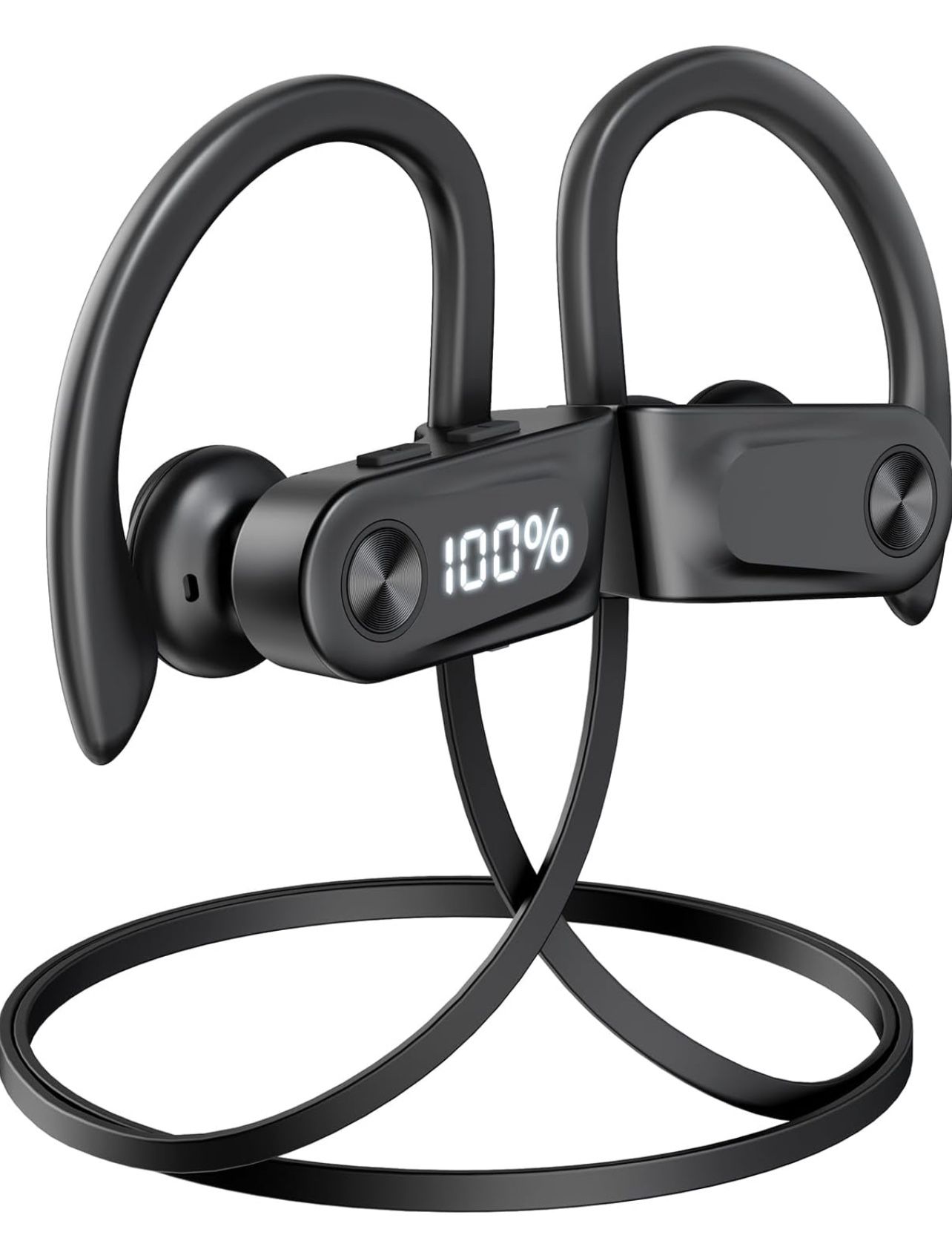 Brandnew Bluetooth Headphones Wireless Earbuds with Spatial Audio Bluetooth 5.4 IPX7 Waterproof Headphones with Digital Display Deep Bass Stereo Sound