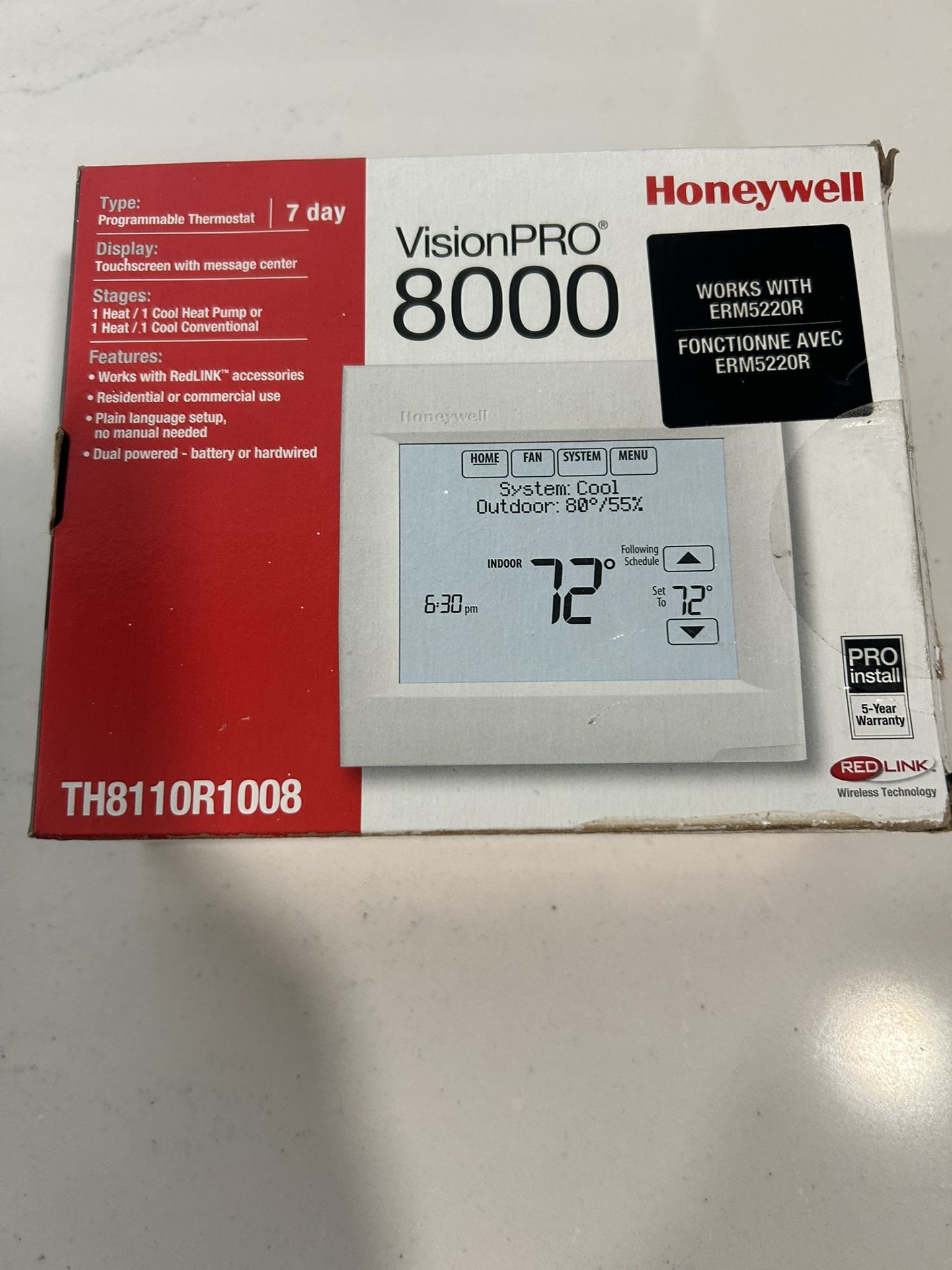 Honeywell VisionPro 8000 Thermostat Programmable