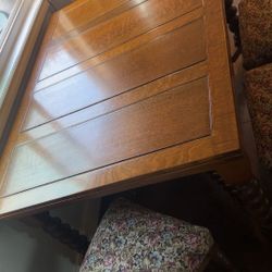 Wood Dining Table 4 Chairs 