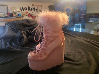 Pink sugar thrillz platform boots