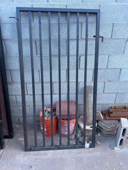 Black Steel Walk-Through Gate
