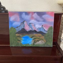 Mountain Scene Oil Painting