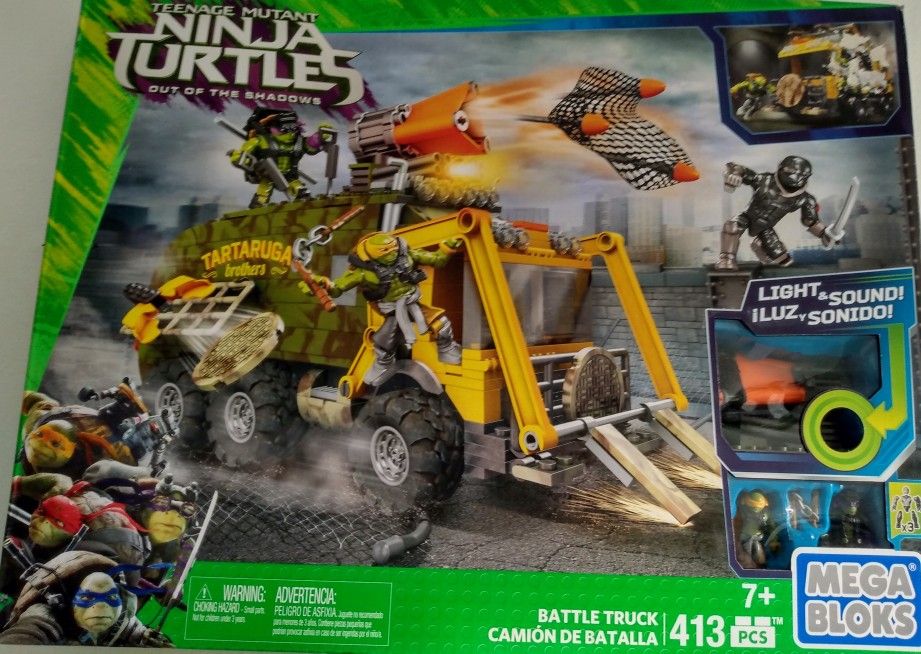 Teenage Mutant Ninja Turtles Out of the Shadows Battle Truck Tartaruga Mega Bloks
