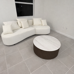 CURVED SECTIONAL in beige 👌🏻👌🏻🤍🤍