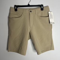 Lululemon ABC Slim Shorts 9” *Glyde Mens 31 Khaki LM7ADVS NWT