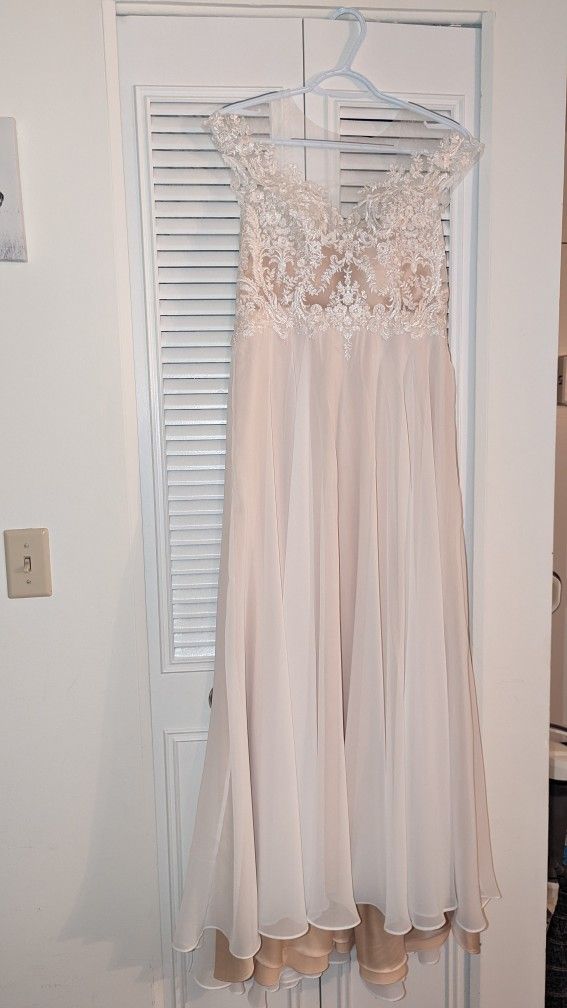 A-line Chiffon Lace Wedding Dress