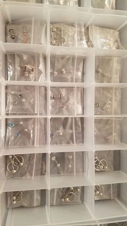 Body Jewelry of all sorts. Some $2 some $3 and some $5