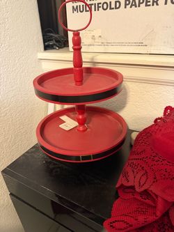 Red Santa belt 2 tier shelf