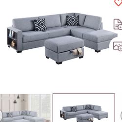 Sectional Set With Ottoman 