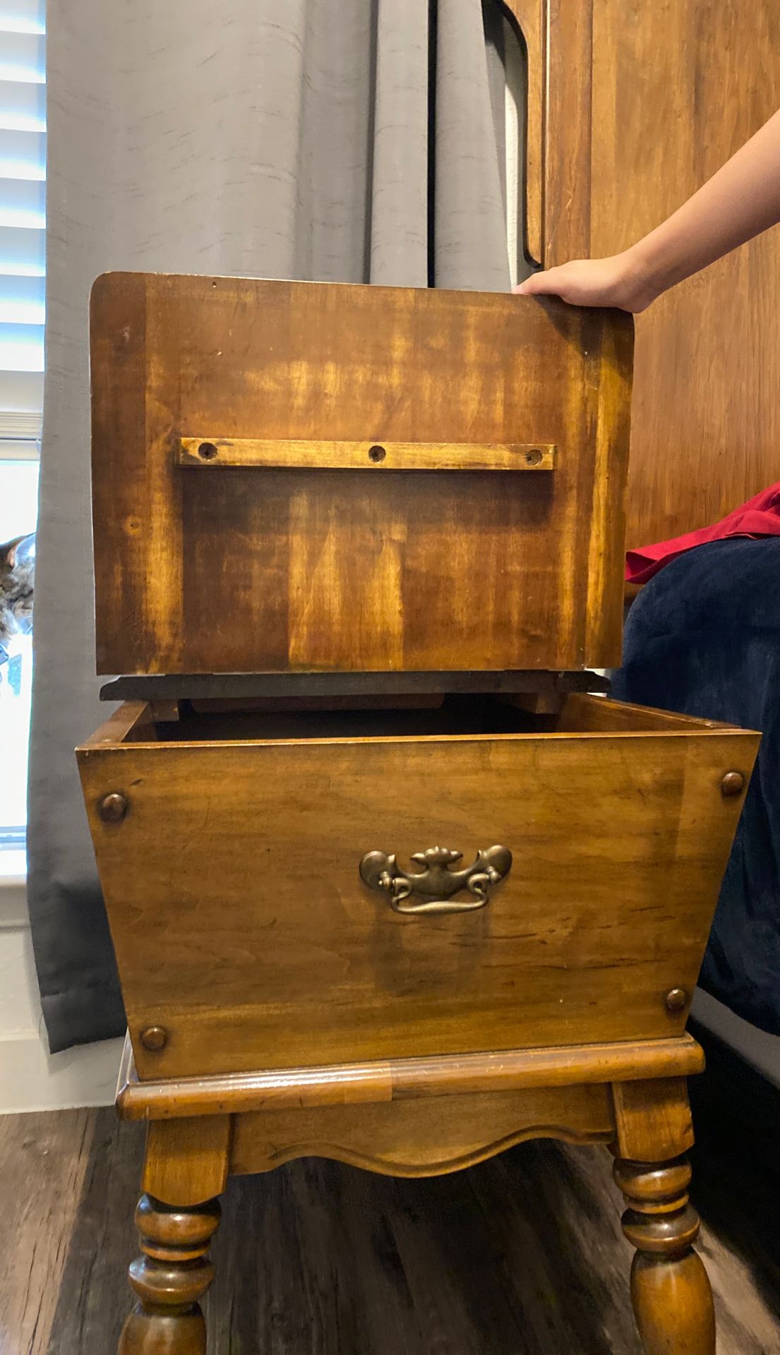 Antique dough box/side table.