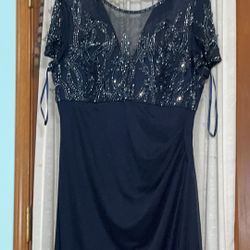 Navy Blue Long Prom Dress Or Where It At A Party