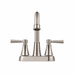 Melina 4 in. Centerset Double Handle High-Arc Bathroom Faucet in Brushed Nickel.