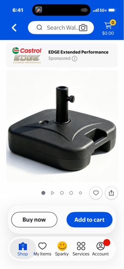 Black Patio Umbrella Base Stand