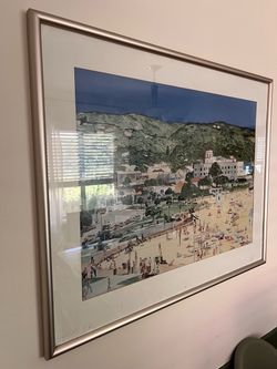 Framed Main St. Laguna Beach, CA Vintage Print