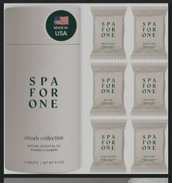 Spa For One Shower Steamers Aromatherapy 6 Pack - Made in USA with Natural Essential Oils