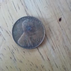 1953 US PENNY ( D mark)
