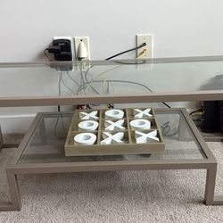 Sleek Silver Coffee Table 