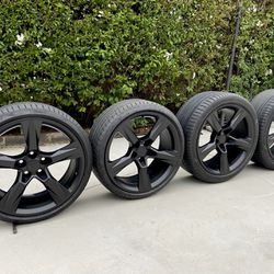 20 Inch Camaro “OEM” Black Alloy Wheels Pirelli Tires 5x120 Bolt Impala CTSV SS RS LT G8 C10 