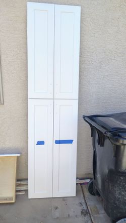 White cabinet fronts and lazy Susie