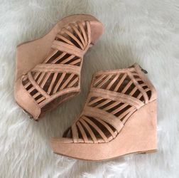 Torrid Tan suede wedges.