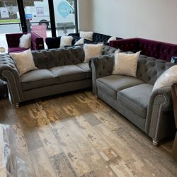 Tucson Velvet Sofa & Loveseat