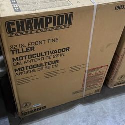 Champion 22 In. 212cc 4 Stroke Gas Dual Rotating Front Tine Tiller Fwd & Reverse