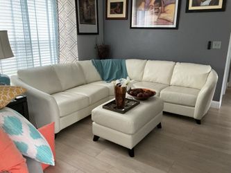 Genuine lamb skin sectional