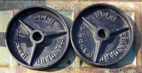 Pair of 35 lb Olympic Plates - 70lbs total