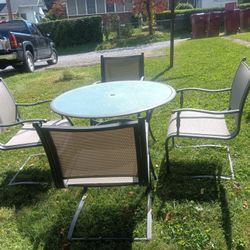 Outside Table And 4 Chairs 