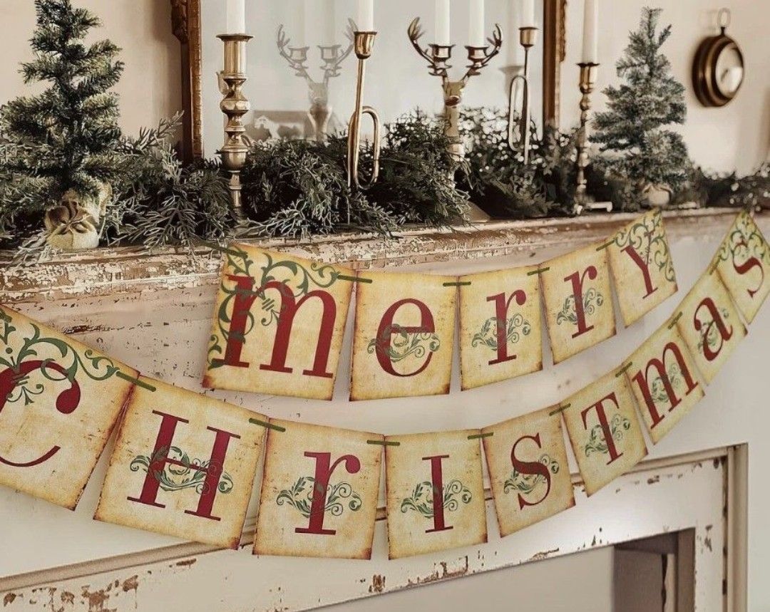 Vintage Merry Christmas Banner-Retro Victorian Xmas Garland for Fireplace Mantle
We are raising money for rescued kitties π»
Please see all our lis