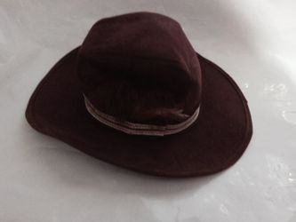 Brown Suede Fedora Hat size large