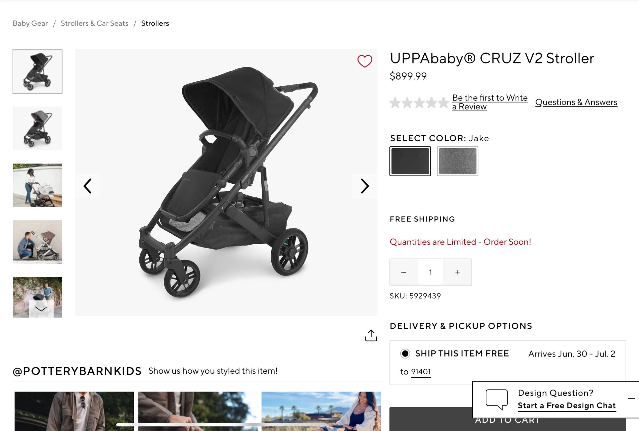 Upper baby V2 stroller