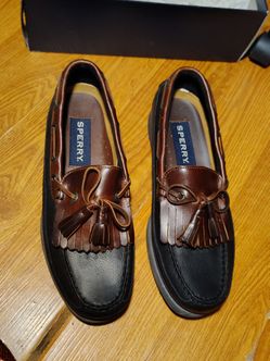 Vintage Size 9 M Sperry Two-Tone Leather Boat Shoes