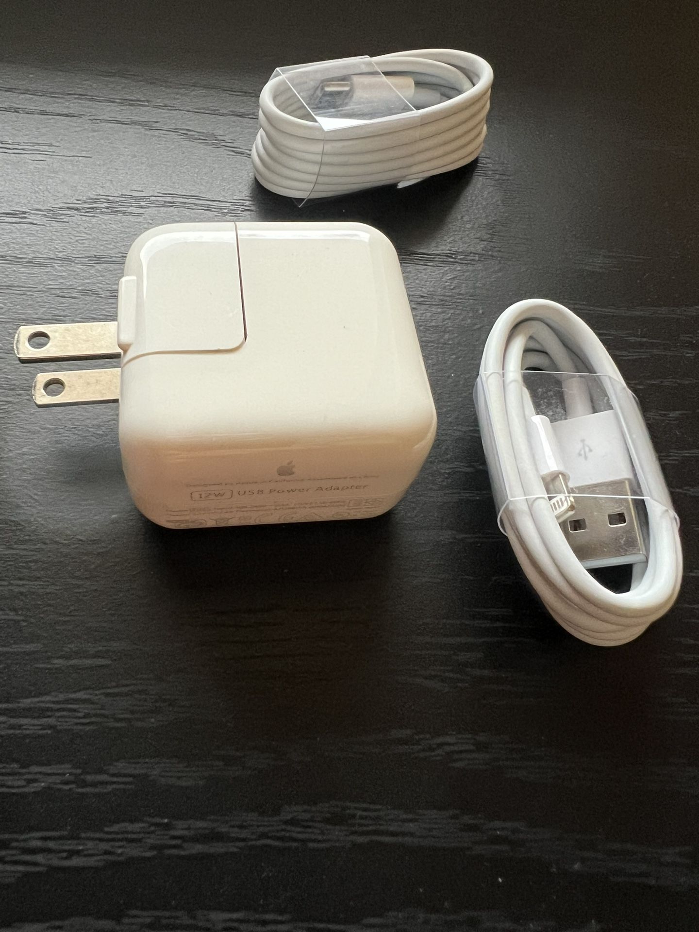 originally Apple ipad charger with two cables : lightening and USB C