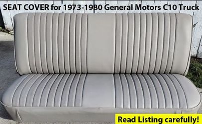 All-vinyl Seat cover light tan for Chevy C10 (read listing)