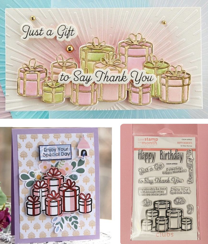 Spellbinders 12pc Stamp Of the Month Happy Moments